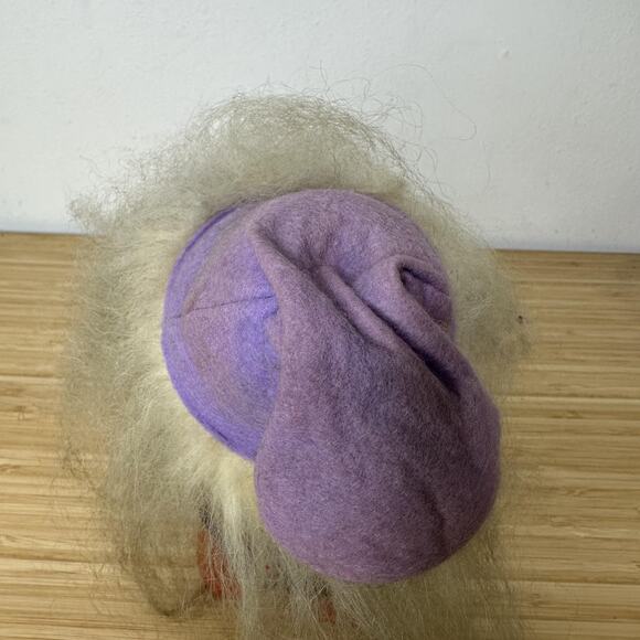 Vintage 1980 DAM Troll Doll Denmark 24-4 Marked Collectible White Hair Outfit 8" - Picture 5 of 9